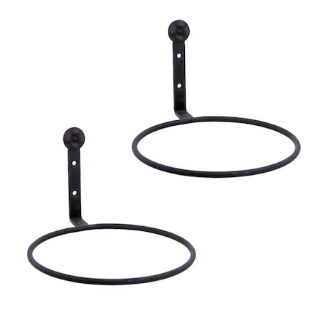 ACHLA Designs SFR-08-2 8 In. Flower Pot Ring; Black - Pack Of 2